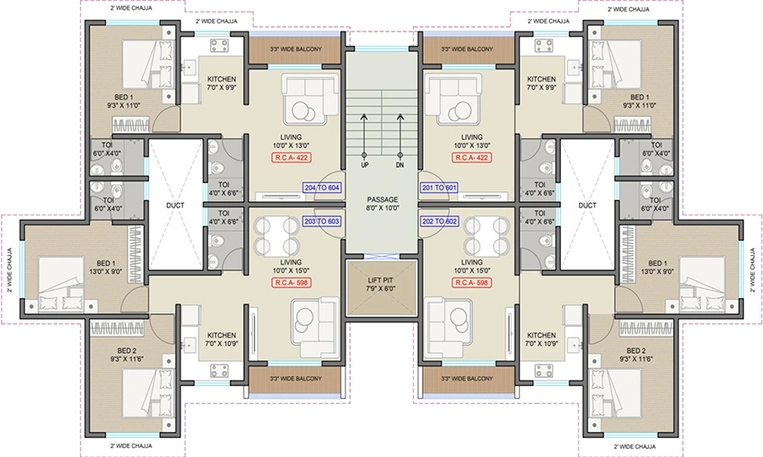 Floor Plan of Jaykumar Oswal Pride in Navali, Palghar - Image 195128