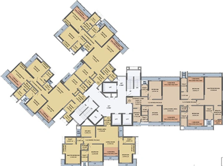 Floor Plan of Rajesh Raj Tattva in Kapurbawdi, Thane - Image 195255