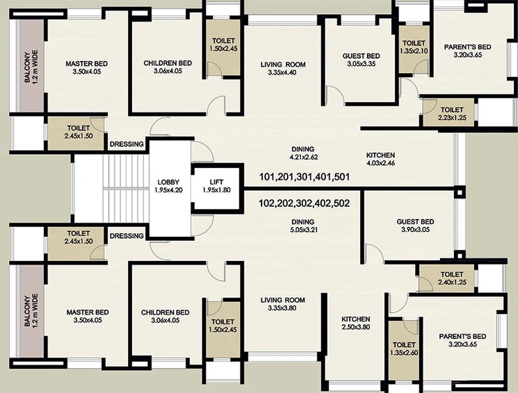 Floor Plan of Sancheti Mitrakunj in Parvati, Pune - Image 195281
