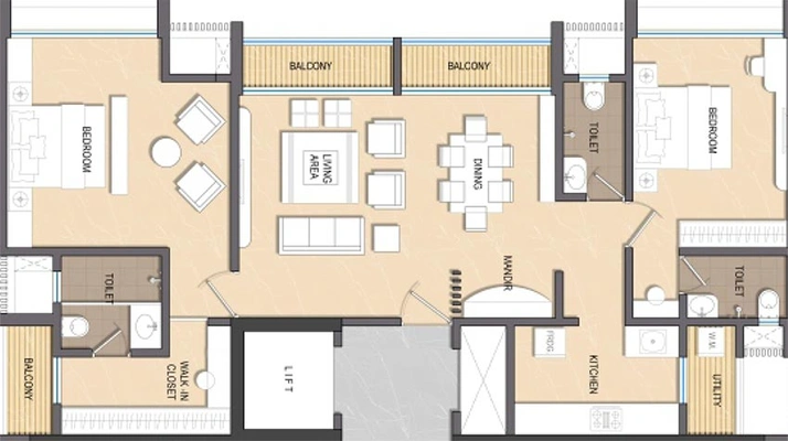 2 BHK Flat in Lodha Panacea in Dombivli, Thane - Image 824517