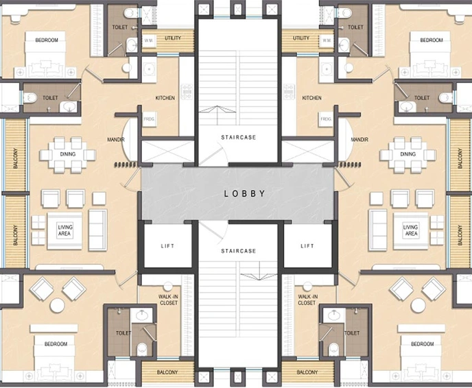 Floor Plan of Lodha Panacea in Dombivli, Thane - Image 195349