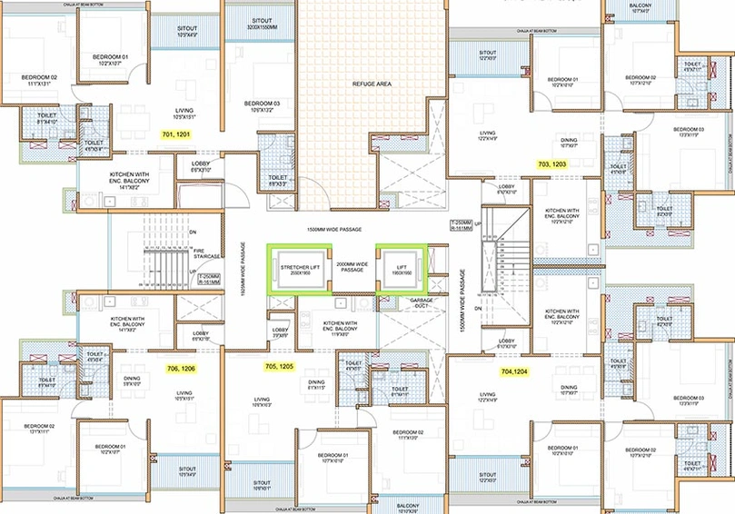 Floor Plan of Goyal My Home Akurdi in Akurdi, Pune - Image 195463