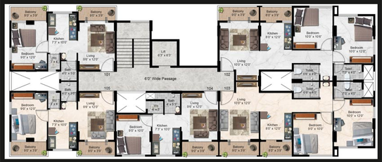 Floor Plan of Shree Nakshatra Residency in Satpur Colony, Nashik - Image 117690
