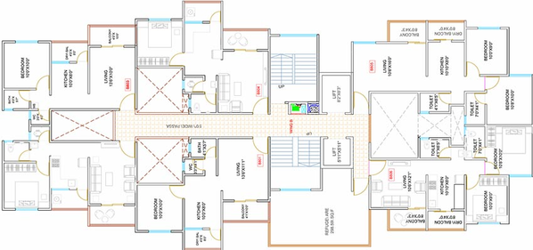 Floor Plan of Kesar Kingston in Moshi, Pune - Image 195552