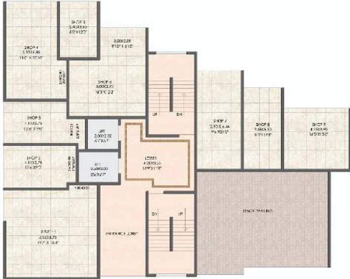 Floor Plan of Rajendra Navkar Heights in Kalyan West, Thane - Image 195579