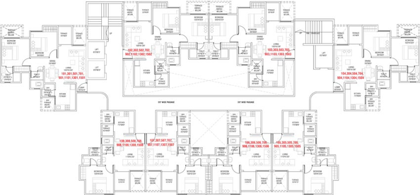 Floor Plan of Tulip Infinity Planet in Moshi, Pune - Image 115797