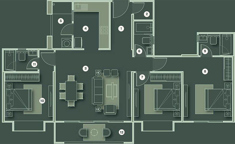 3 BHK Flat in Lohia The Reserve in Koregaon Park, Pune - Image 824603