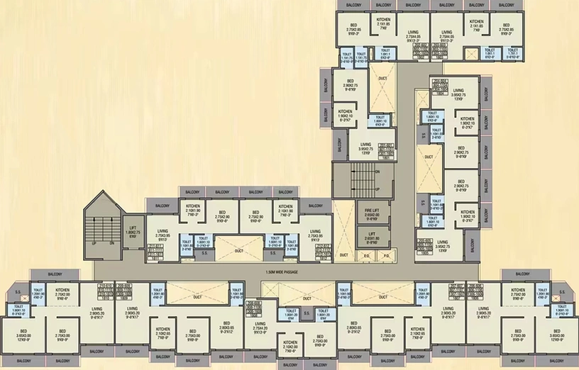 Floor Plan of Rudis Shivalaya Heights in Shilphata, Thane - Image 195648