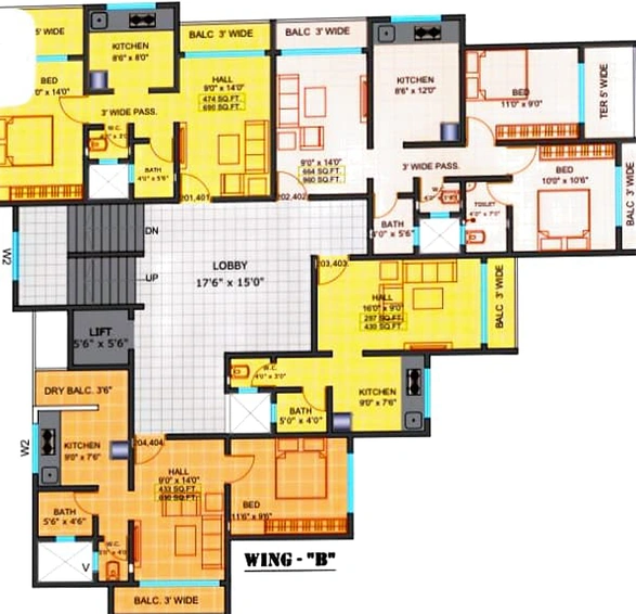 Floor Plan of Vinayak Platina in Dombivli, Thane - Image 195657