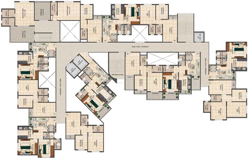 Floor Plan of Walekar Homes in Ambernath West, Thane - Image 195674