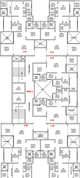 Floor Plan of Tulip Infinity Pride in Punawale, Pune - Image 115860