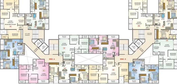 Floor Plan of Nisarg Royal Square in Moshi, Pune - Image 195681
