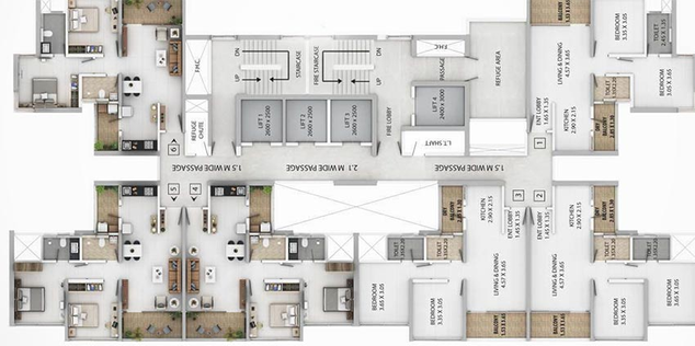 Floor Plan of Paranjape Orion in Hinjewadi, Pune - Image 195689