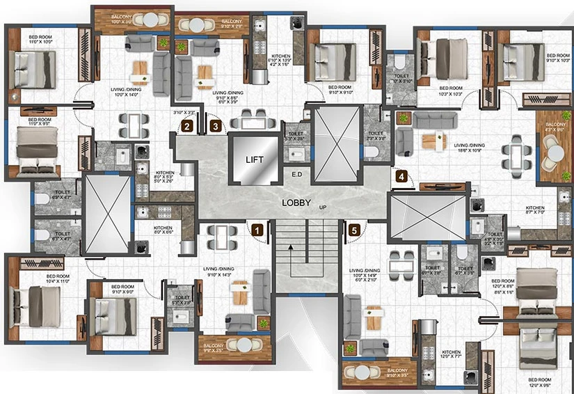 Floor Plan of Uttam Serenity in Talegaon Dabhade, Pune - Image 195785