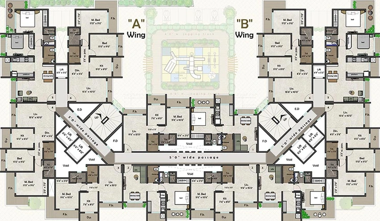 Floor Plan of Bhutra Anjani Pride in Mira Road East, Thane - Image 195807