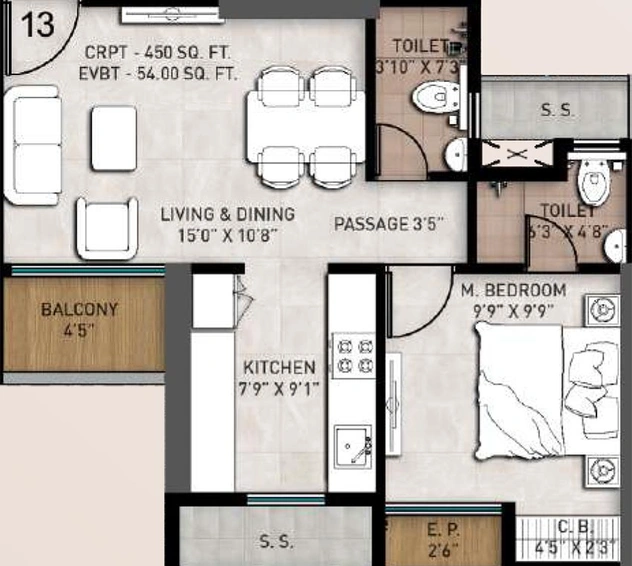 1 BHK Flat in Davakhar Sereno in Kalyan East, Thane - Image 824659