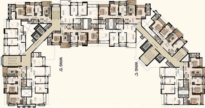 Floor Plan of Happy Home Jasmine in Vasai West, Palghar - Image 195837