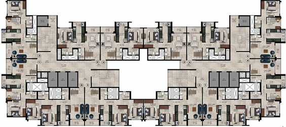 Floor Plan of Ajmera One Kalyan in Kalyan West, Thane - Image 195909