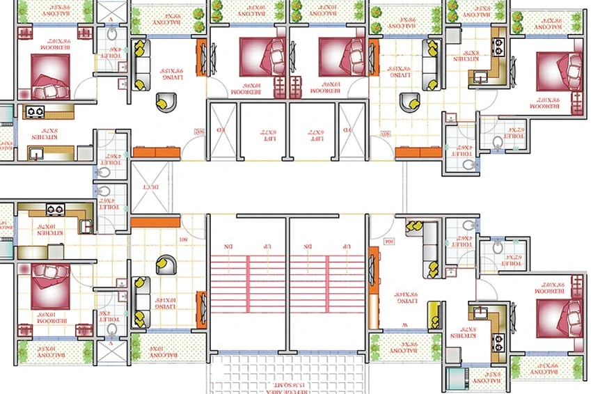 Floor Plan of Empire Residency in Kalyan East, Thane - Image 195970