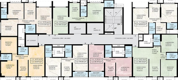 Floor Plan of Puneet Brahmand in Vikhroli East, Mumbai - Image 195982