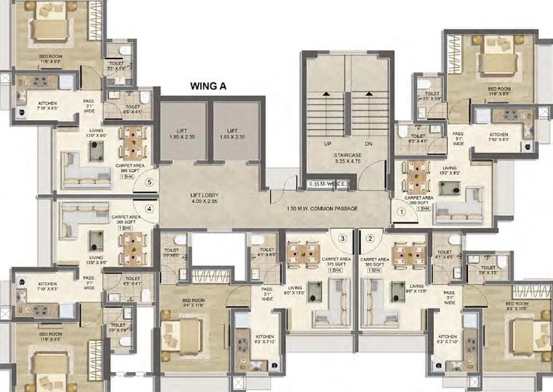 Floor Plan of Marshal Srishti 3 in Bhandup West, Mumbai - Image 196028