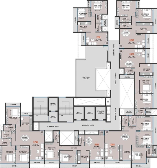 Floor Plan of Neelkanth Darshan in Kharghar, Navi Mumbai - Image 196060