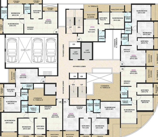Floor Plan of Shreeji Cloud in Ulwe, Navi Mumbai - Image 196142