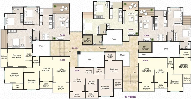 Floor Plan of Ravi Amrutdhara Housing Complex in Indira Nagar, Nashik - Image 117764