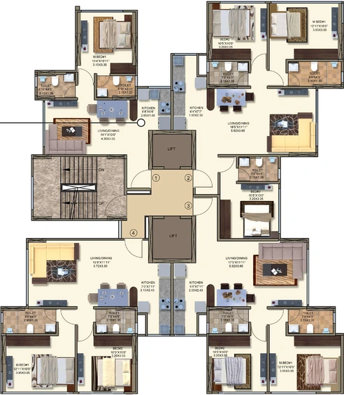 Floor Plan of Kanakia Rainforest in Andheri East, Mumbai - Image 115902
