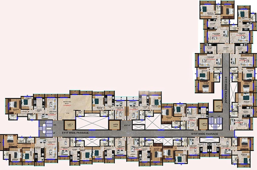 Floor Plan of Mukundan Astria in Nalasopara West, Palghar - Image 196285