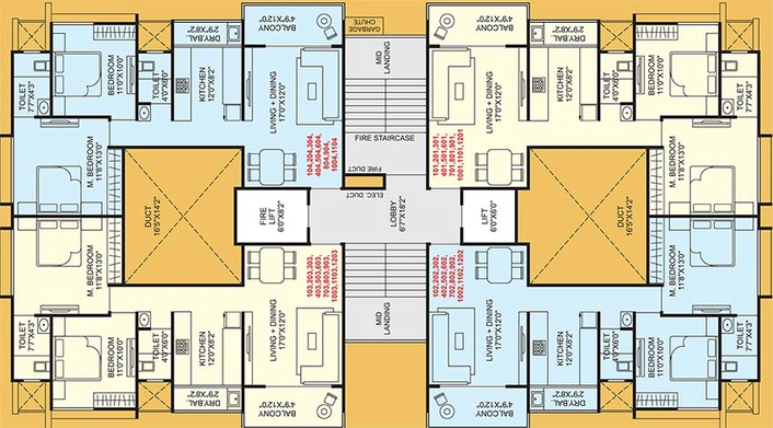 Floor Plan of AM Urban Front in Chikhali, Pune - Image 196306