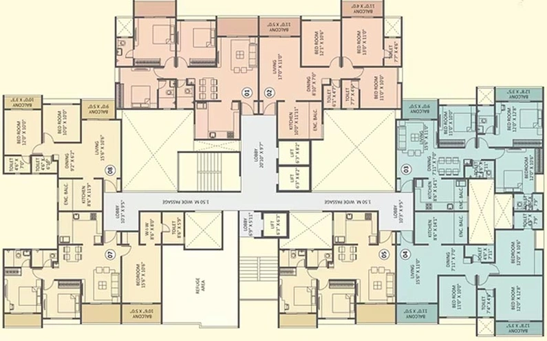 Floor Plan of Basil Vrundavan in Ambegaon, Pune - Image 196346