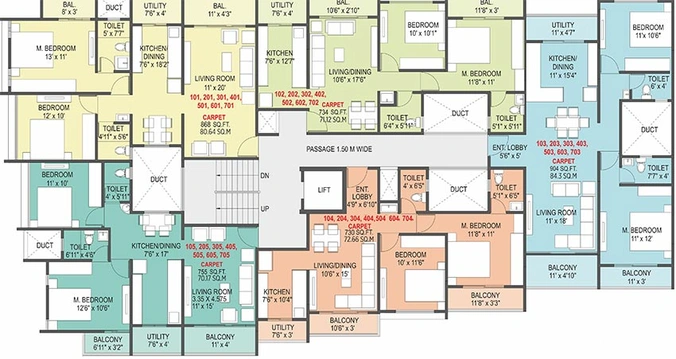 Floor Plan of Elegance Vega in Baner, Pune - Image 196368