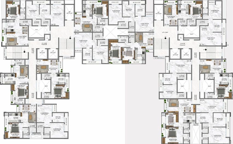Floor Plan of Rashmi Horizon Heights in Vasai East, Palghar - Image 196381