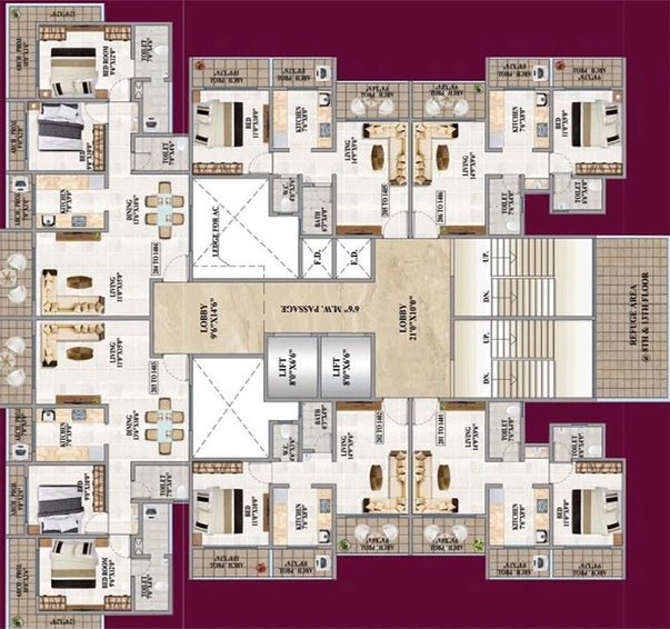 Floor Plan of Sai Altezza in Kalyan East, Thane - Image 196404