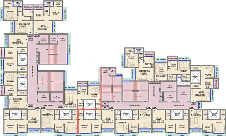 Floor Plan of Shraddha Classic in Bhandup West, Mumbai - Image 196428