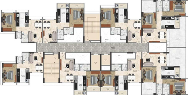 Floor Plan of Shree Umiya Heights in Dombivli, Thane - Image 196489