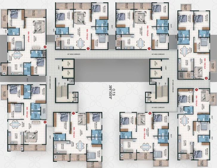 Floor Plan of Purvi Arvindam in Varthur, Bangalore - Image 196500