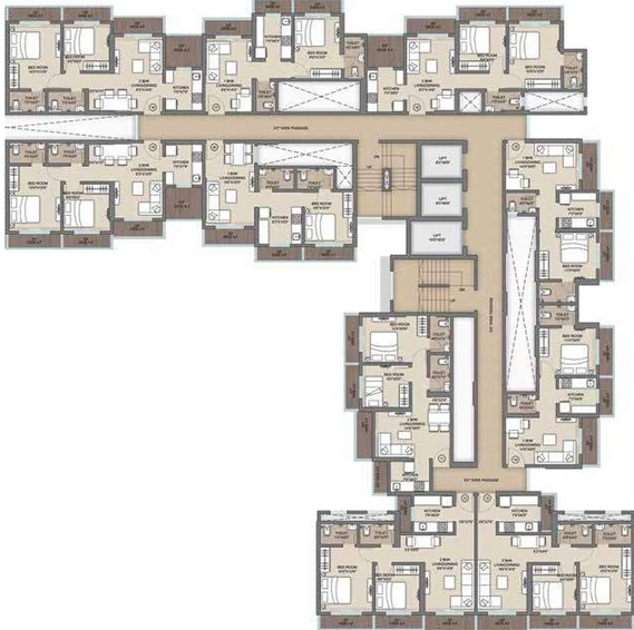 Floor Plan of Shripal Sattva in Vasai West, Palghar - Image 196519