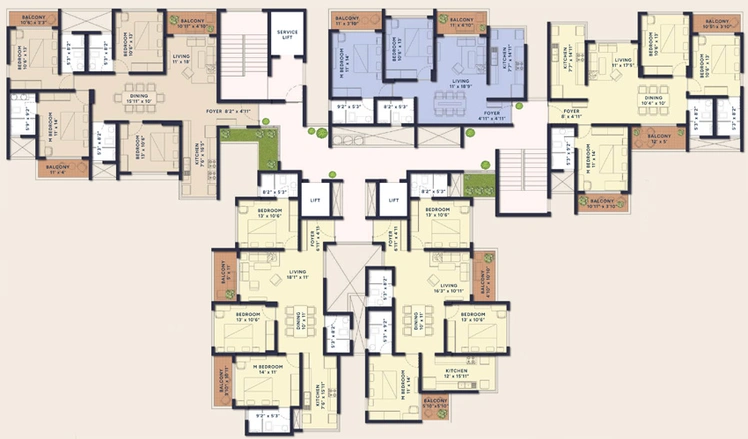 Floor Plan of Ranka Ankura in Thanisandra, Bangalore - Image 196535