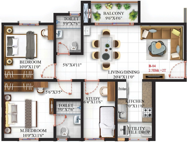 2.5 BHK Flat in SBR One Residence in Whitefield, Bangalore - Image 824888