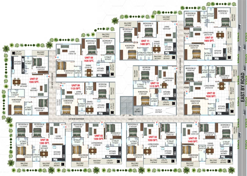 Floor Plan of Sreenidhi E City in Electronic City, Bangalore - Image 196617
