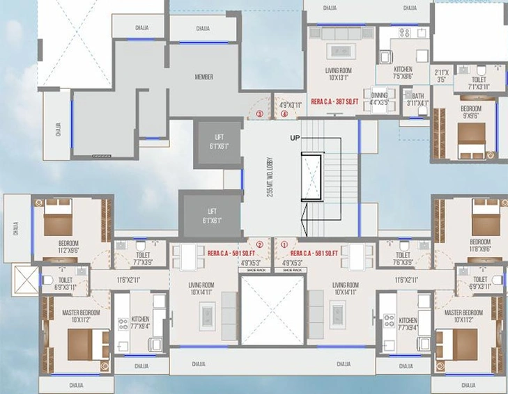 Floor Plan of DV Celestia in Borivali East, Mumbai - Image 196663