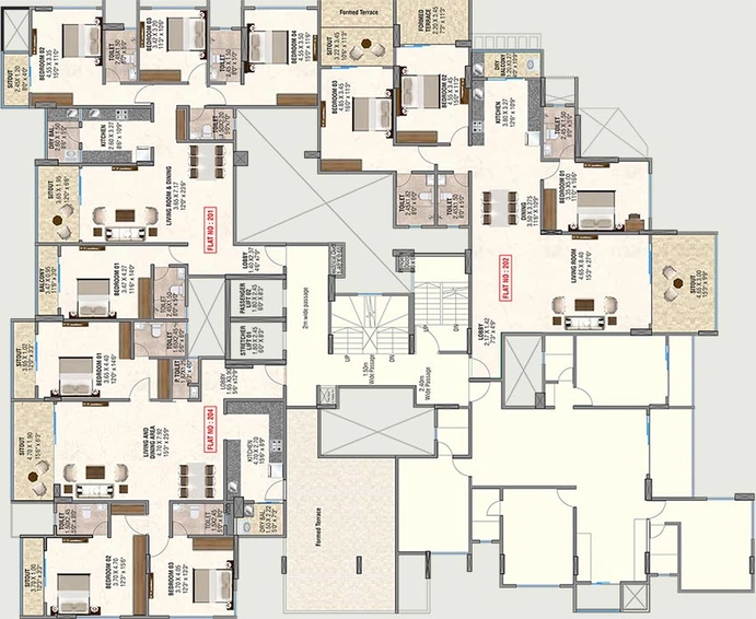 Floor Plan of Venkatesh Pleasant Apartments in Deccan Gymkhana, Pune - Image 196801