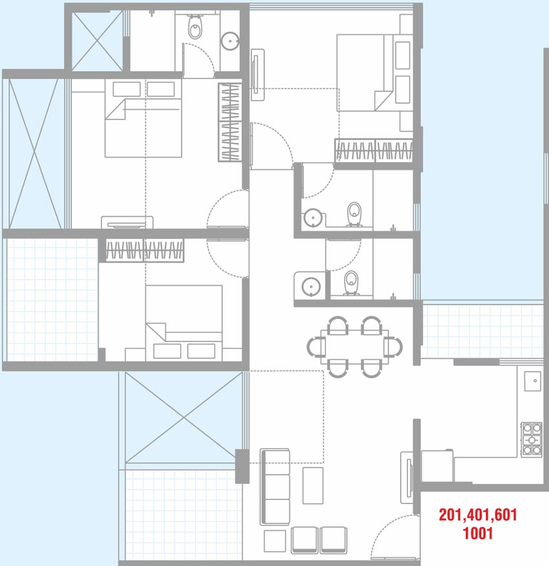 3 BHK Flat in Legacy Millennia 2 in Punawale, Pune - Image 756072