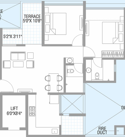 2 BHK Flat in Legacy Millennia 2 in Punawale, Pune - Image 756071