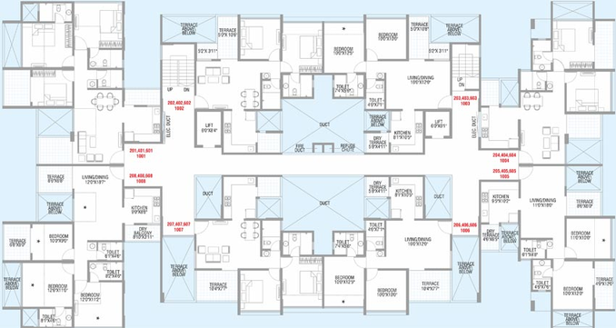 Floor Plan of Legacy Millennia 2 in Punawale, Pune - Image 115923