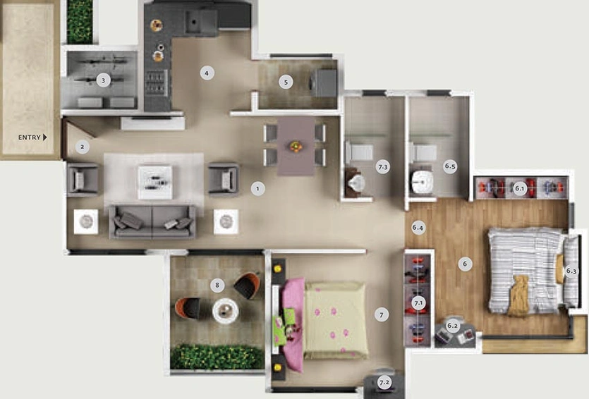 2 BHK Flat in Vilas Prudentia Towers in Wakad, Pune - Image 824997