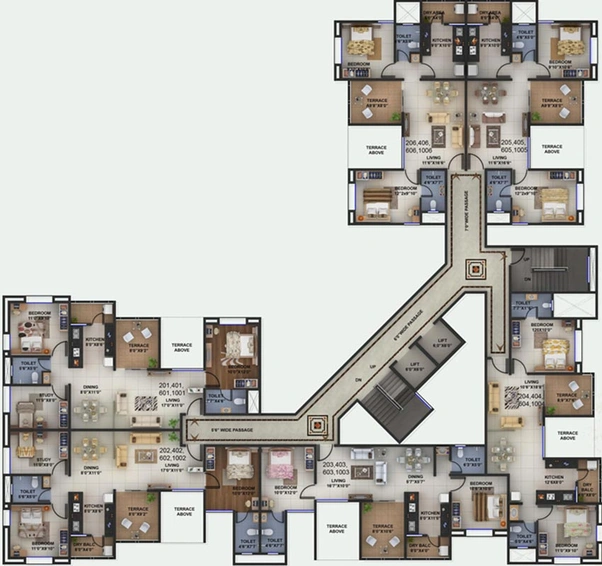 Floor Plan of F5 Felicia in Hadapsar, Pune - Image 196933
