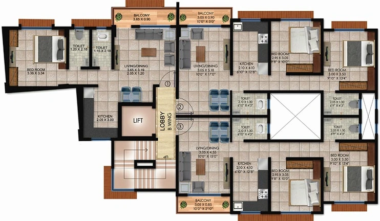 Floor Plan of Uttam Paramount in Talegaon Dabhade, Pune - Image 196951